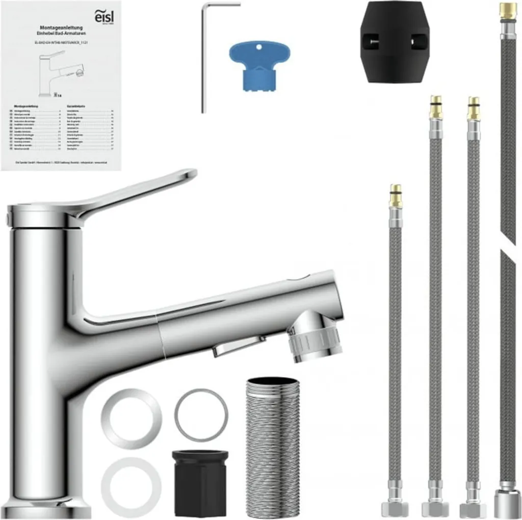 Mitigeur lavabo EISL VARIABILE avec douchette extractible chromé chic - 16