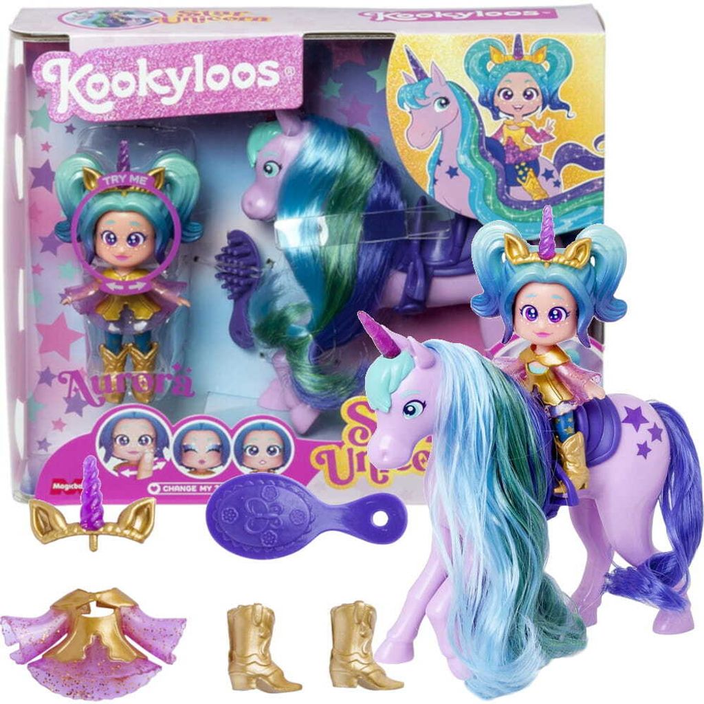 KookyLoos mini lalka Star Unicorn Aurora z magicznym Zdjęcie produktu 