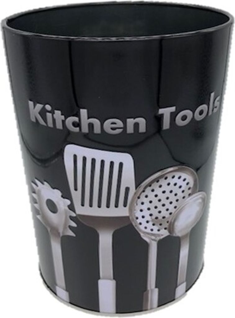 BESTECKHALTER aus Blech 11cm rund Besteckkorb Küchenutensilienhalter