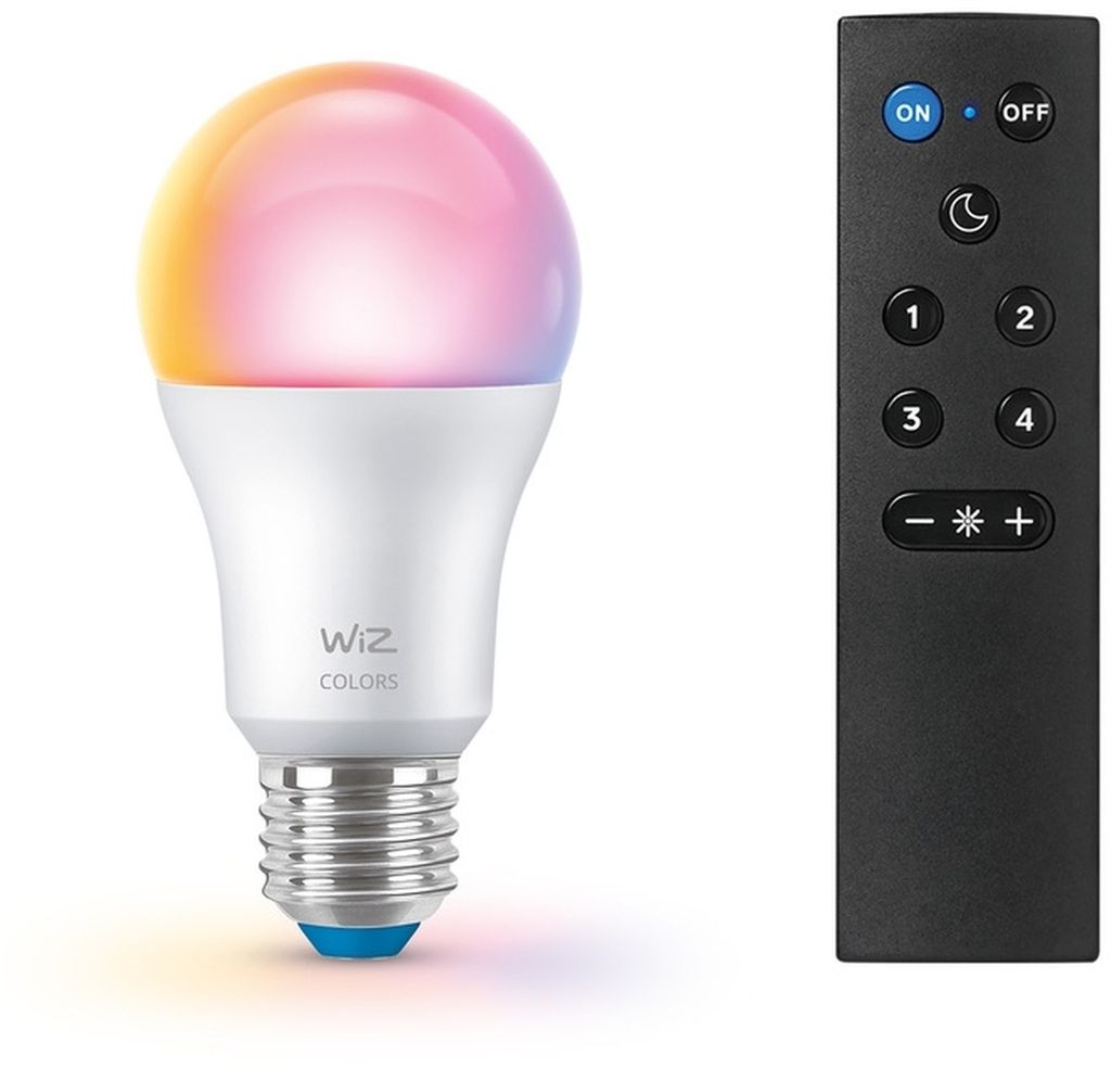 WiZ Lampe 8 W (entspr. 60 W) A60 E27 x1 + Fernbedienung, Produktbild 