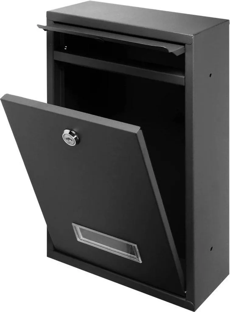 Boîte aux lettres murale extérieure inox avec porte-nom et serrure sûre