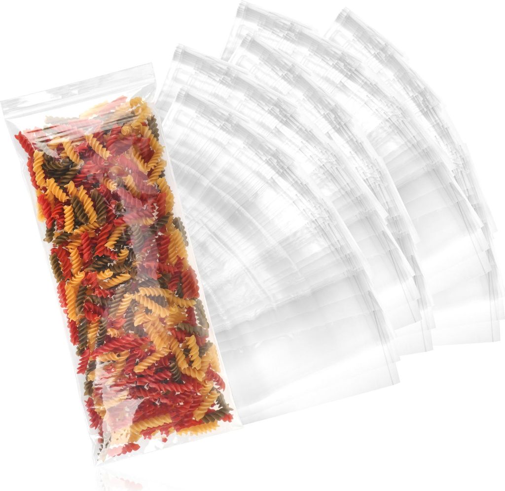 com-four 500x Druckverschlussbeutel - transparente Tütchen mit Druckverschluss - Zip-Beutel wiederverschließbar - Polybeutel mit Verschluss - 3...