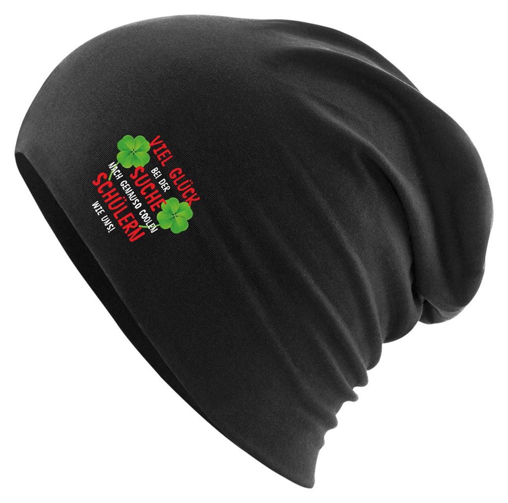 Huuraa Beanie Glück bei suche coole Schüler Black One Size Baumwolle und Elasthan Mütze Geschenkidee