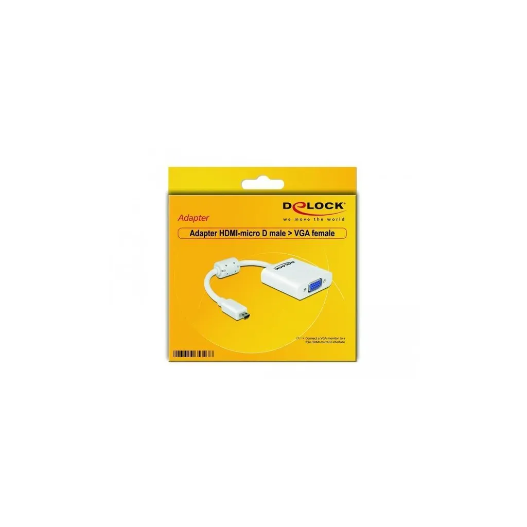 Convertisseur Vidéo VGA vers HDMI Micro Type D DeLOCK 65347 Audio Blanc - 3