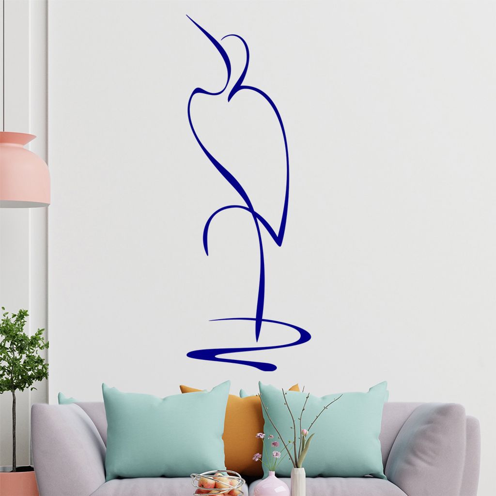 Vogel Linien Wandtattoo in 6 Größen - Wandaufkleber Wall Sticker - Dekoration, Küche, Wohnzimmer, Schlafzimmer, Badezimmer