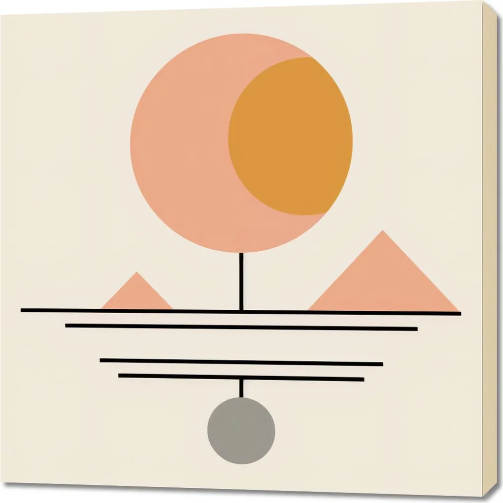 Décoration Murale Utopie Géométrique 90x90 cm - Tableau Contemporain