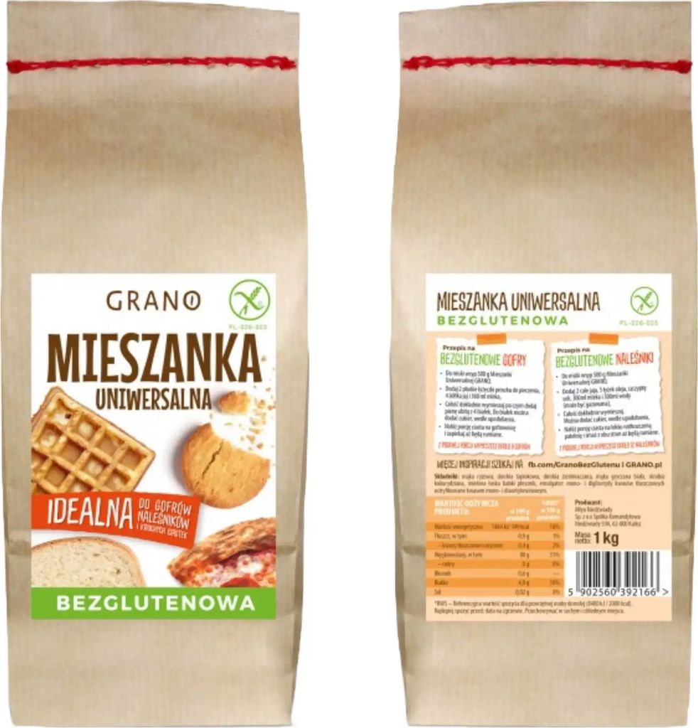 GLUTENFREIE ALLZWECKMISCHUNG 1 kg – GRANO Produktbild 