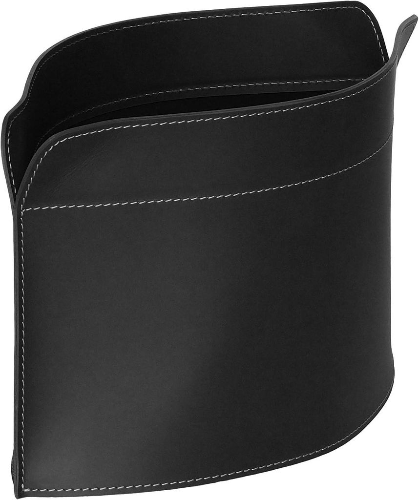 Designer-Ledertür, innenliegender Zeitungskasten, hergestellt (schwarz)