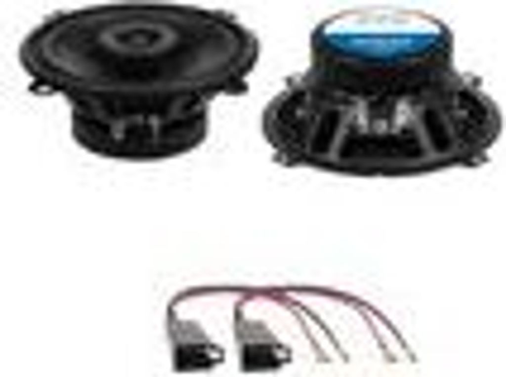 Crunch GTS52 Lautsprecher 13 cm Koaxial 3 Ohm Einbauset für Golf 1 Cabrio vorne