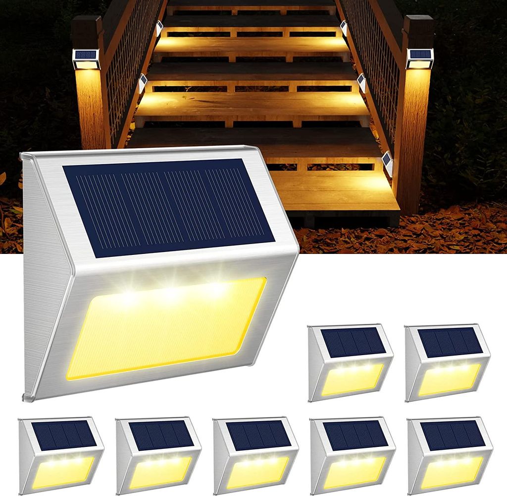6-LED-Solarleuchte für den Außenbereich, wasserdicht, mit kabellosem LED-Lampenständer