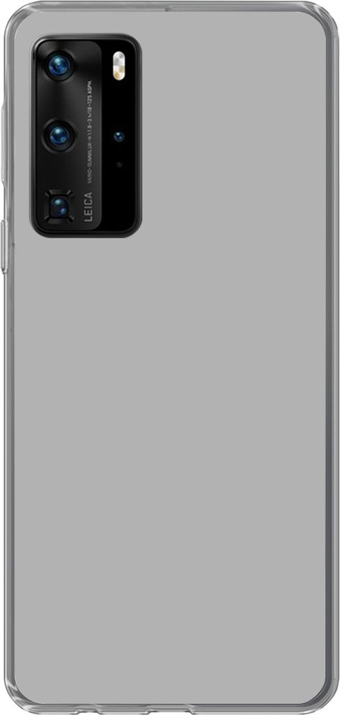 MuchoWow Handyhülle Schutzhülle Hülle für Telefoonhoesje Huawei P40 Pro Grau - Unifarbener Druck Silikon Softcase Handy Hülle - Schutz