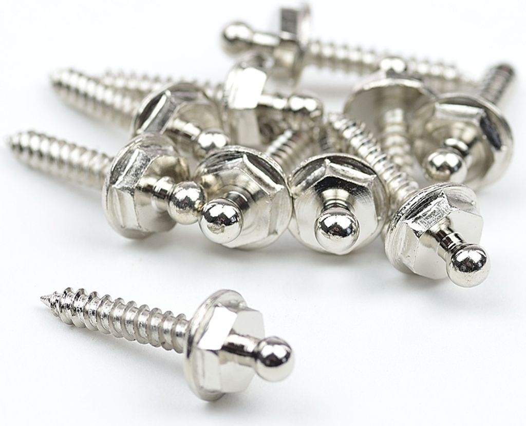 10er Set Tenax Schraube 3,4 mm Durchmesser, Edelstahl vernickelt, Gewindelänge 22 mm