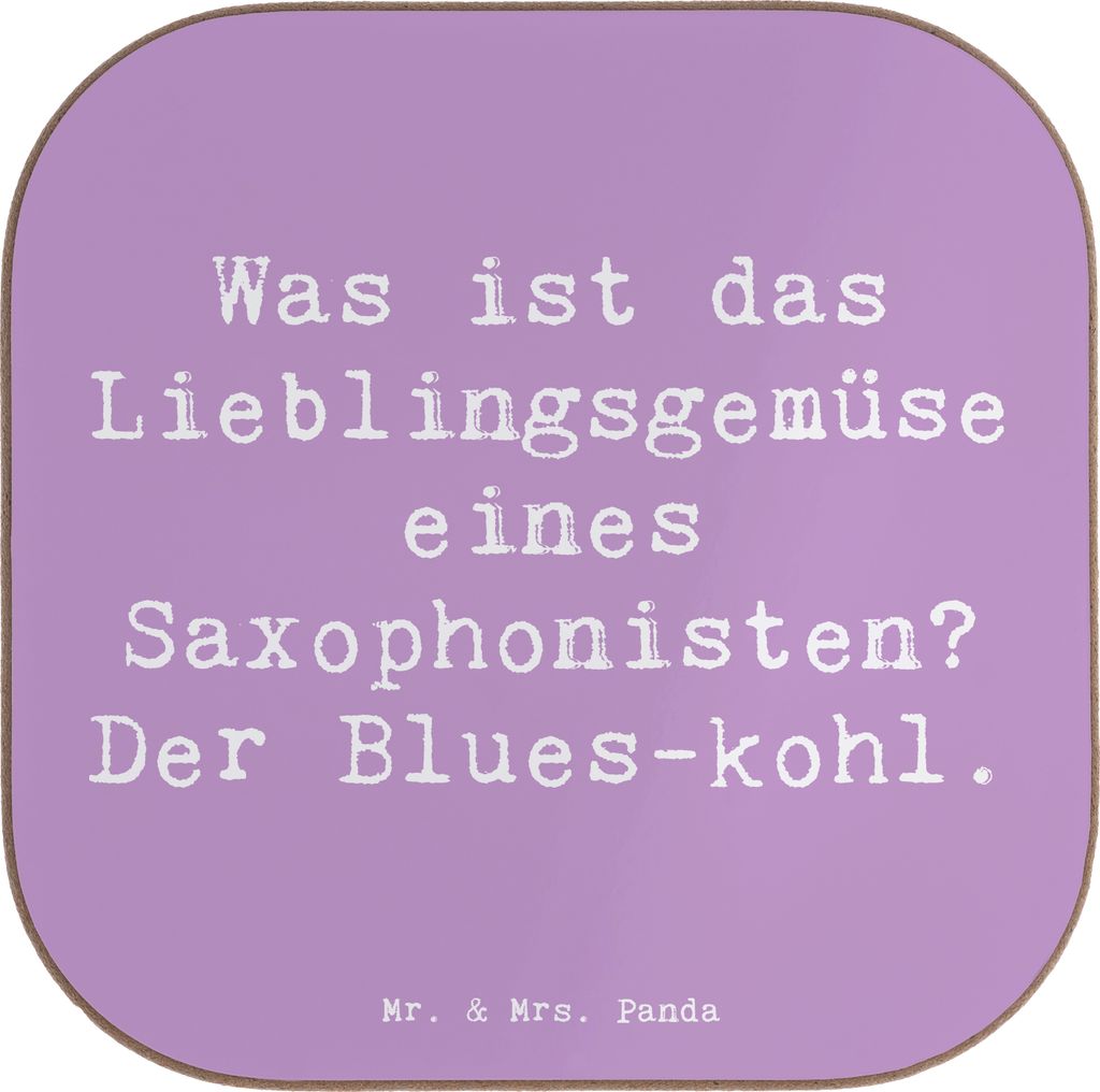 Mr. & Mrs. Panda Tassenuntersetzer Spruch Saxophon Blues - Lavendeltraum - Geschenk, Humor, Musiker, Lernen, Tassen Untersetzer, Band, für Gläser...