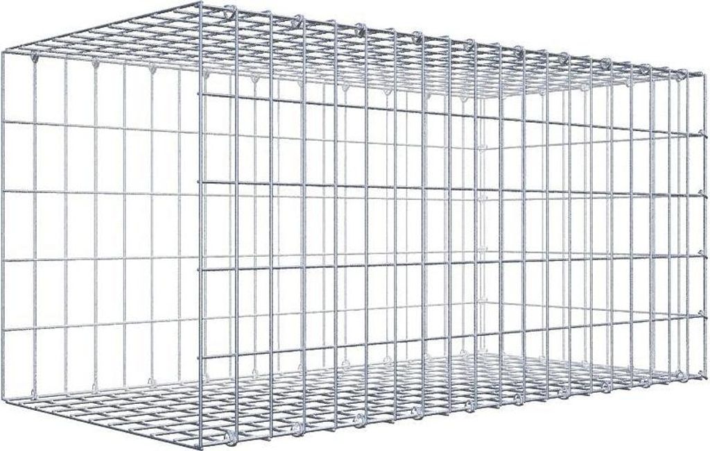 Anbaugabione Typ 2 100 cm x 50 cm x 50 cm, Maschenweite 5 cm x 10 cm, C-Ring