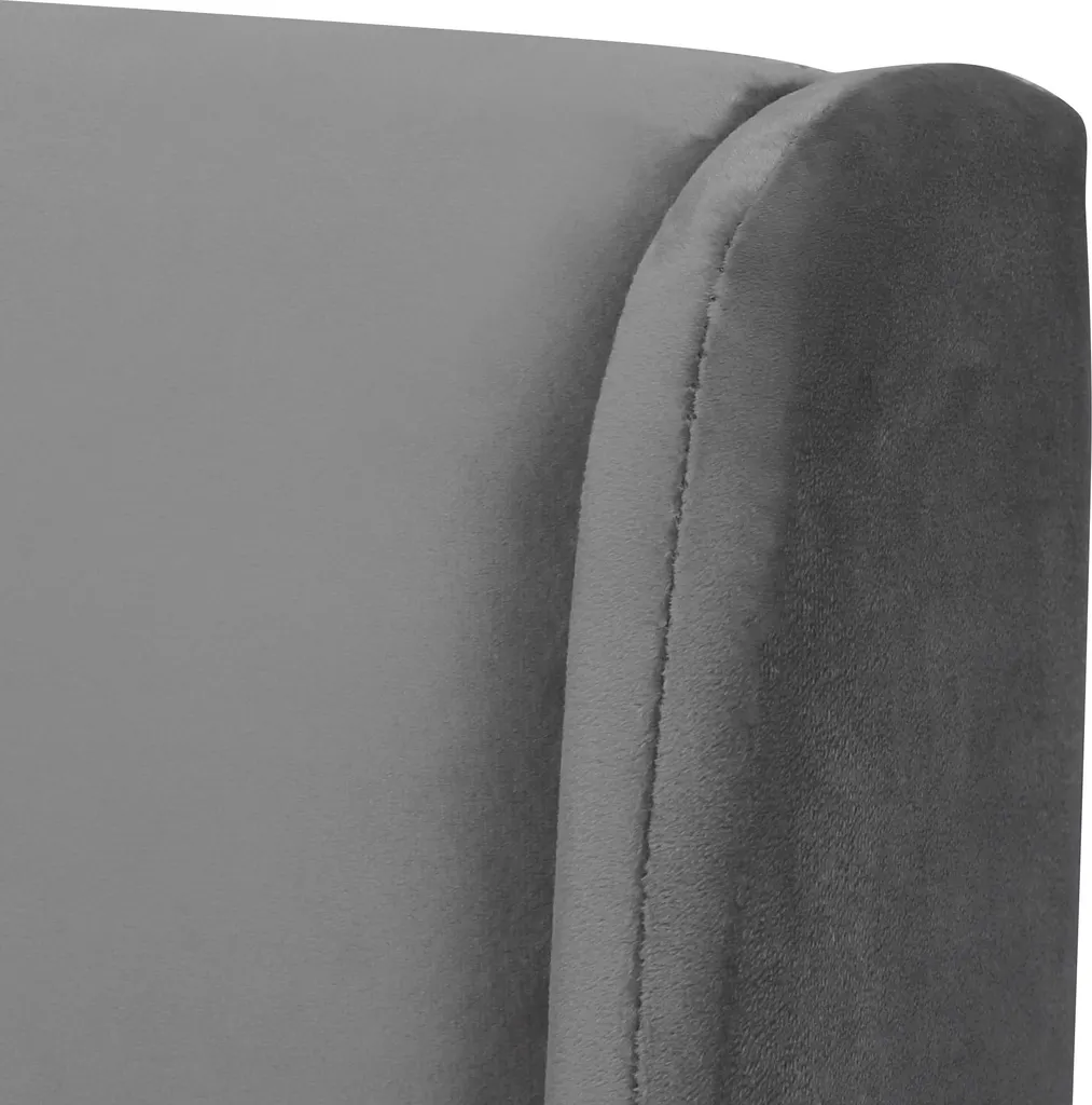 Lit Double 140x200 avec Coffre Intégré et Tête de Lit en Velours Gris - 3