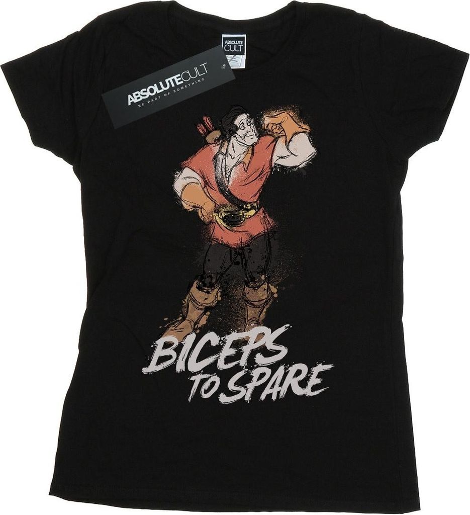 Disney - "Beauty And The Beast Biceps To Spare" T-Shirt für Damen BI14710 (L) (Schwarz)
