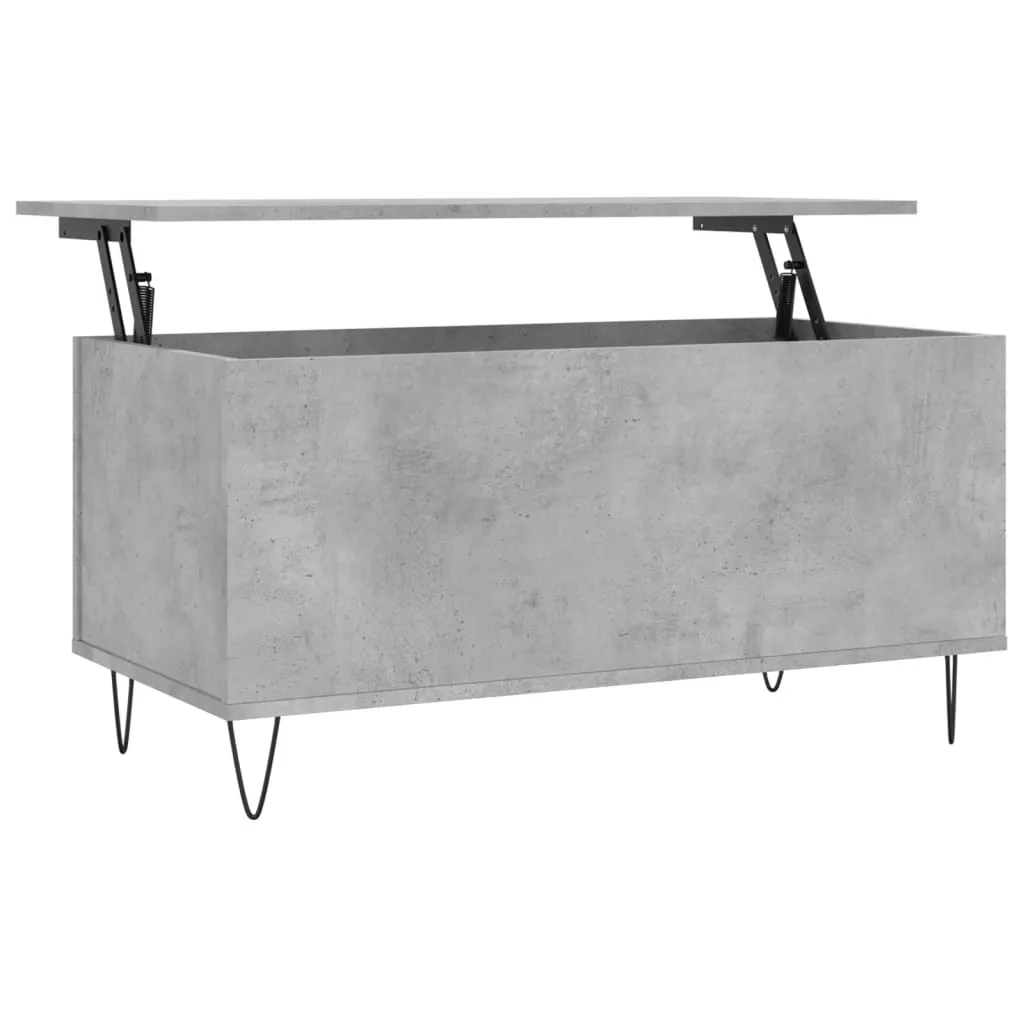 SYFAX™ Tavolino Salotto Grigio Cemento 90x44,5x45 cm Legno Multistrato