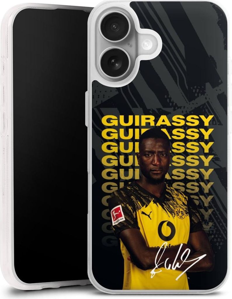 DeinDesign Handyhülle für Apple iPhone 17 Silikon Hülle Case Smartphone Schutzhülle BVB Borussia Dortmund Serhou Guirassy