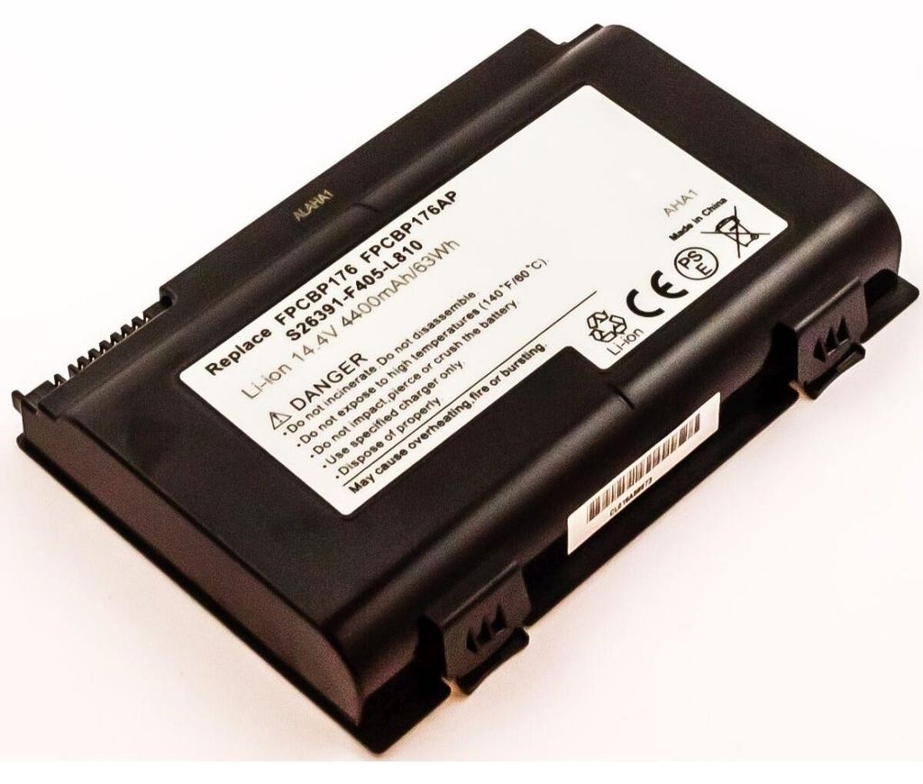 Akku für Fujitsu-Siemens Lifebook E780 Li-Ion 14,4 Volt 4400 mAh schwarz.
