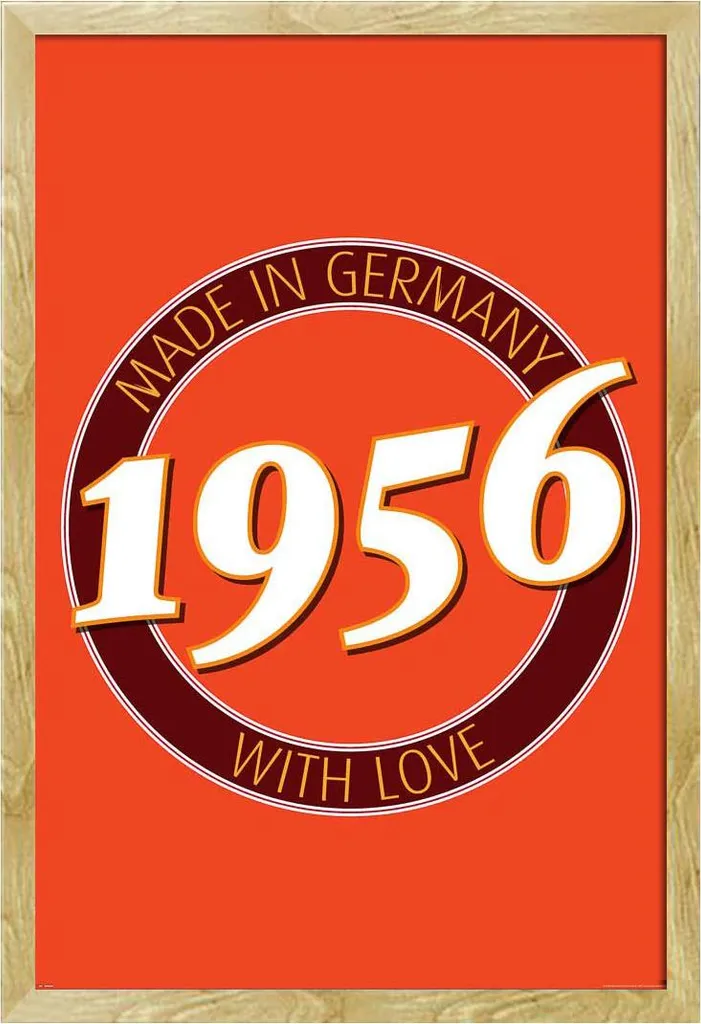 Set Poster 1956 + Cornice Shinsuke 61x91,5 MDF Vetro Acrilico