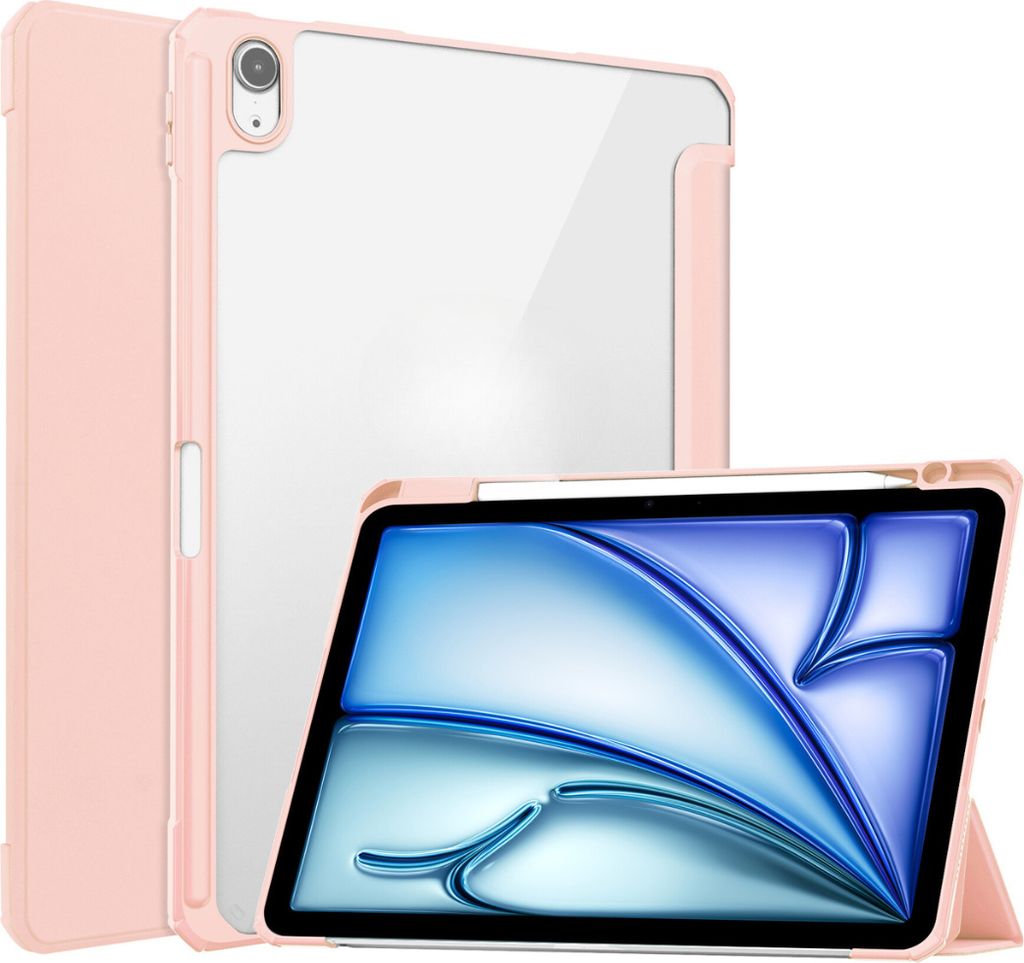 Case2go - Hülle kompatibel mit Apple iPad Air (2024) / Apple iPad Air (2025) - 11 Zoll - Acryl Silikon Tablet Case Schutzhülle - Schwarz