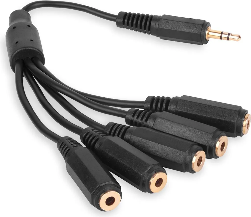 Interfaccia Splitter Audio VITALCO A4 - 5 Uscite Stereo 3.5mm Gold