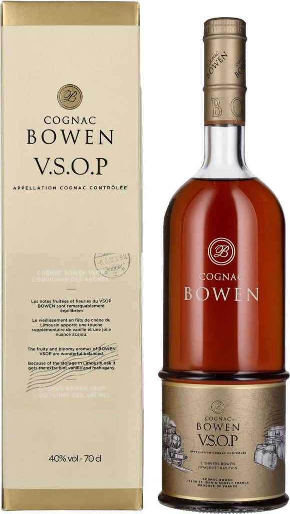Cognac Bowen V.S.O.P. 40% Vol. 0,7l in Geschenkbox