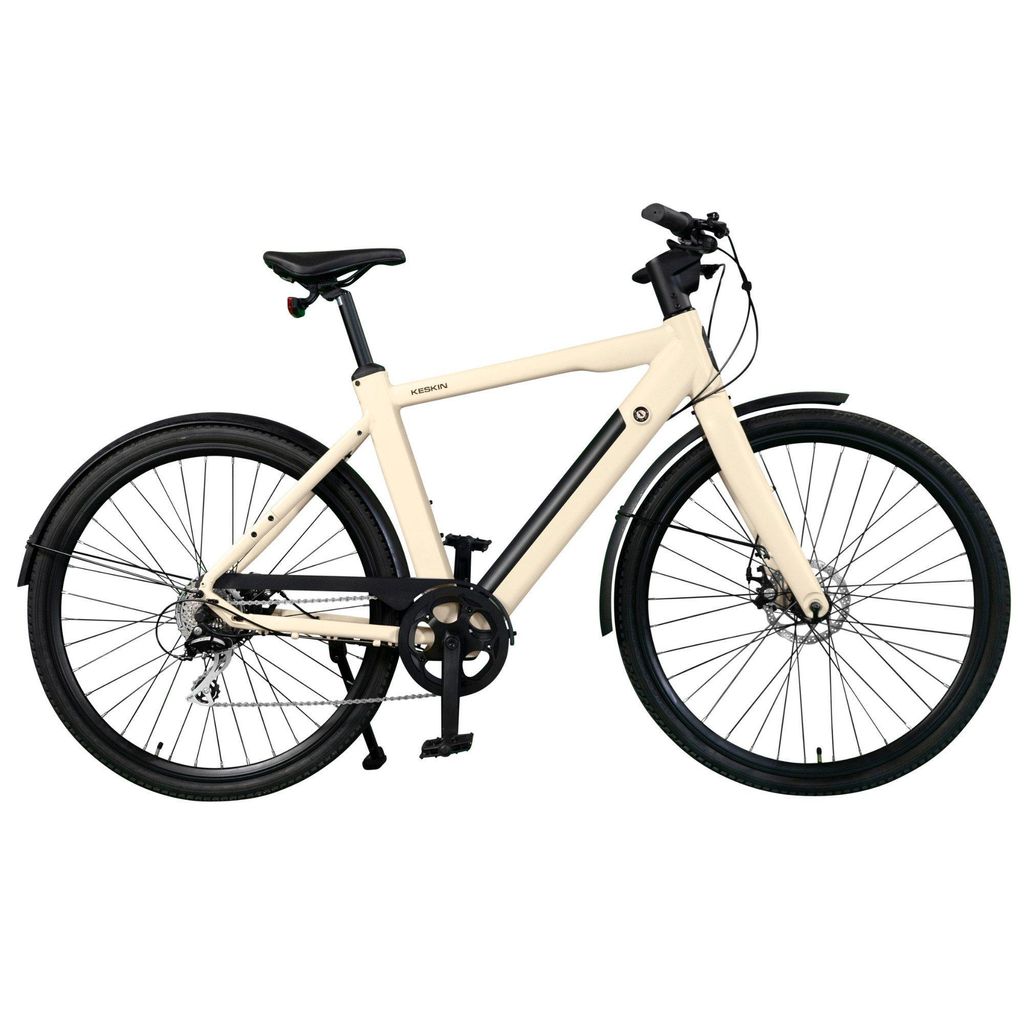 Keskin E-Bike cBike 1 27,5“ City-Bike Elektrofahrrad Elektrobike City bike Pedelec Fahrrad Heckmotor bis zu 70km LCD Display ,Sand Matt