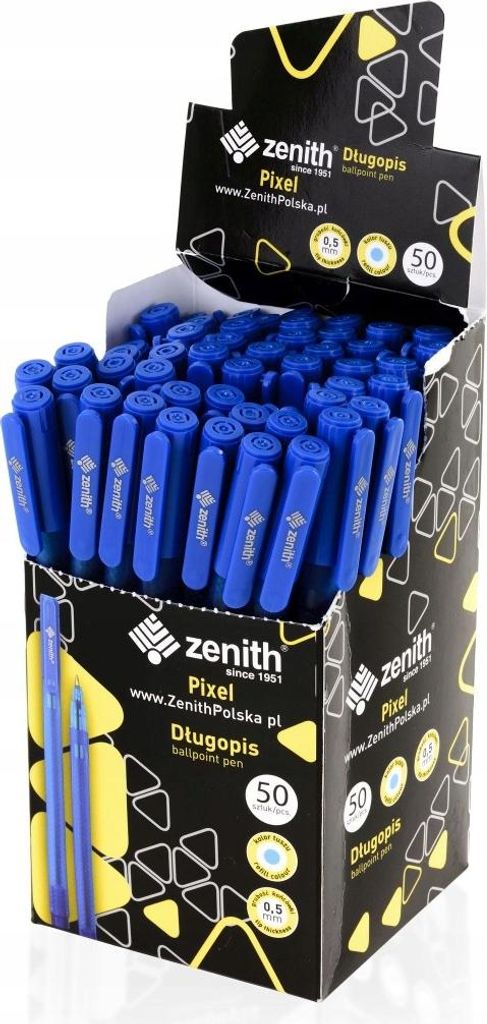 ZENITH Pixel, Kugelschreiber 0,5mm, blau mit Kappe, 201318016