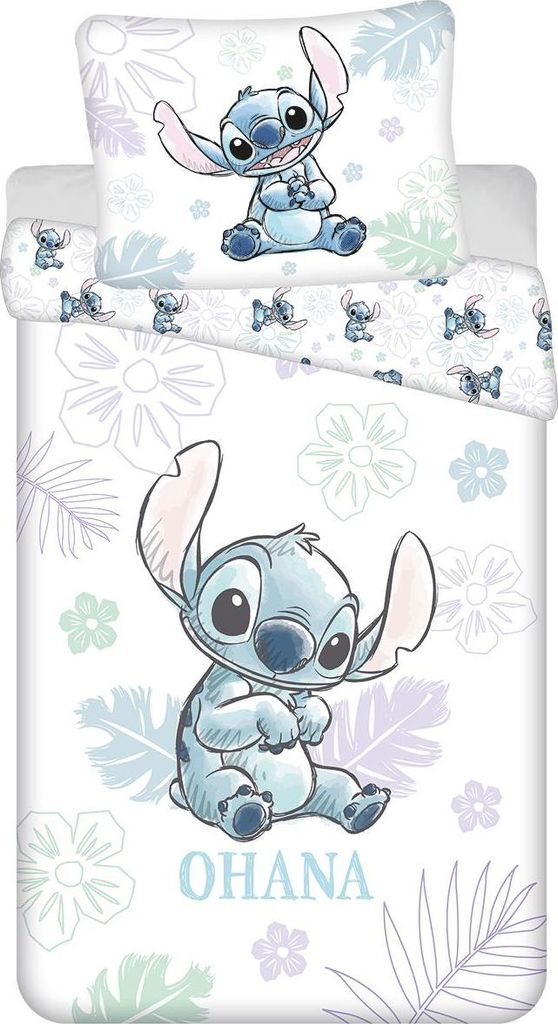 Lilo and Stitch Peuterdekbedovertrek Ohana White - 100 x Productafbeelding 