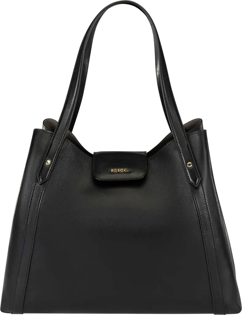 Sac shopper noir ROECKL pour le travail et le shopping - Modèle Florence
