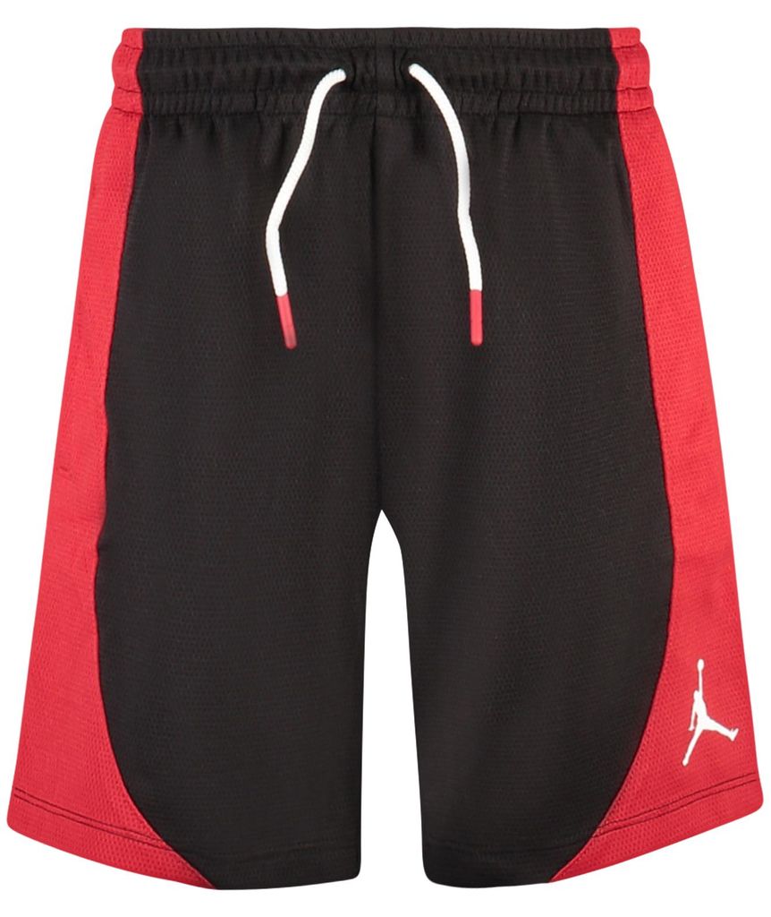 Kurze Schwarze Mädchen-Sporthose mit Kontrastdetails und Taschen