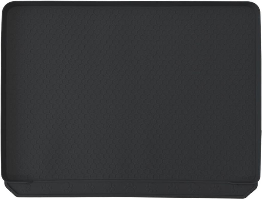 INF Große Silikon Katzenstreumatte mit Wabenmuster – Fängt Streu auf Schwarz