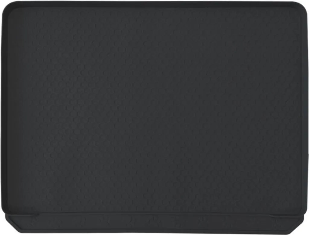 INF Tappetino Lettiera Gatti Grande Silicone Nero Nido d'Ape Antiscivolo