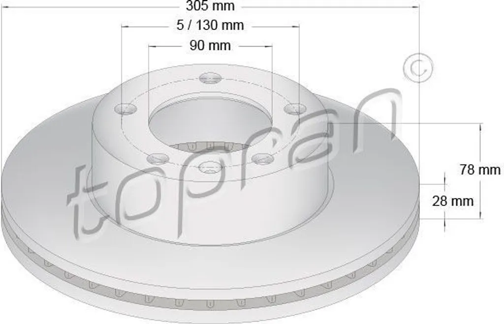 Disque de frein avant pour véhicule utilitaire Movano X70