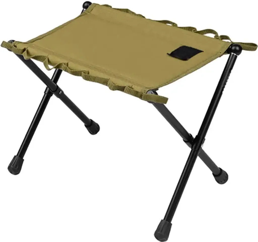 Sgabello pieghevole in alluminio, struttura leggera, adatto a uomini e donne, colore sabbia