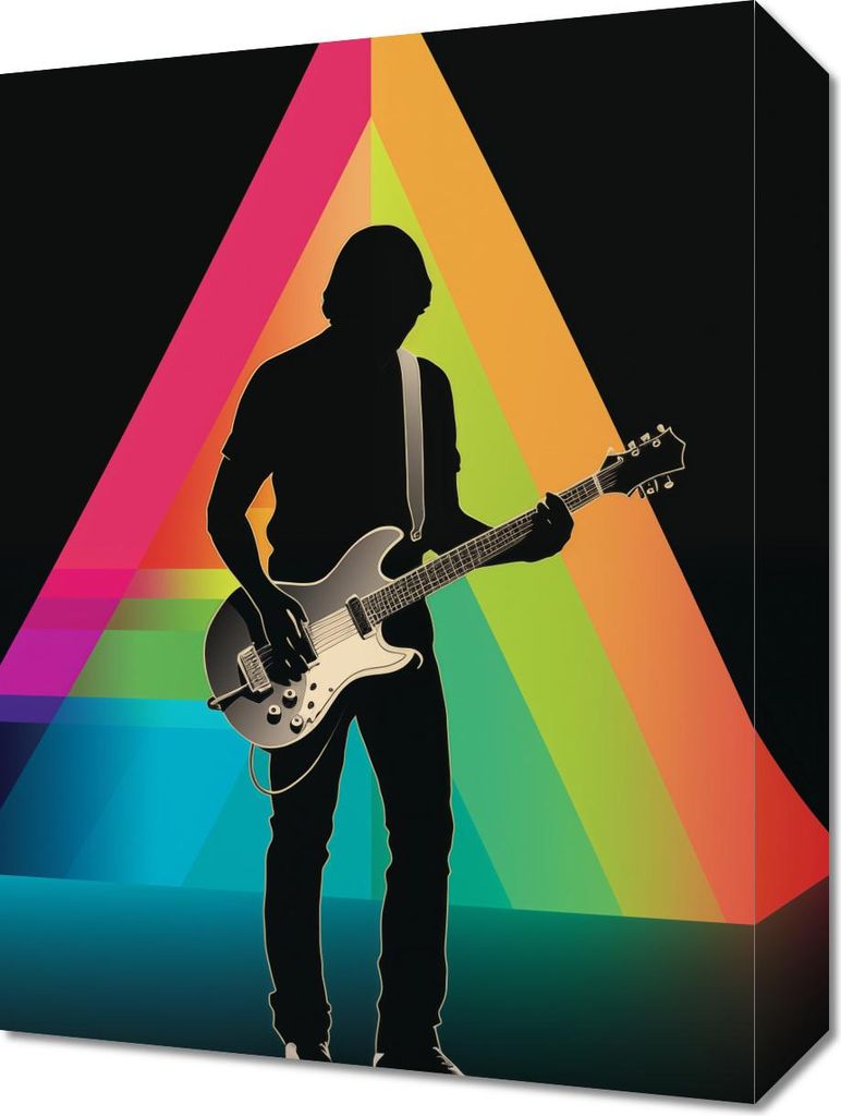 Bild 30x40cm Prisma durch die Gitarre