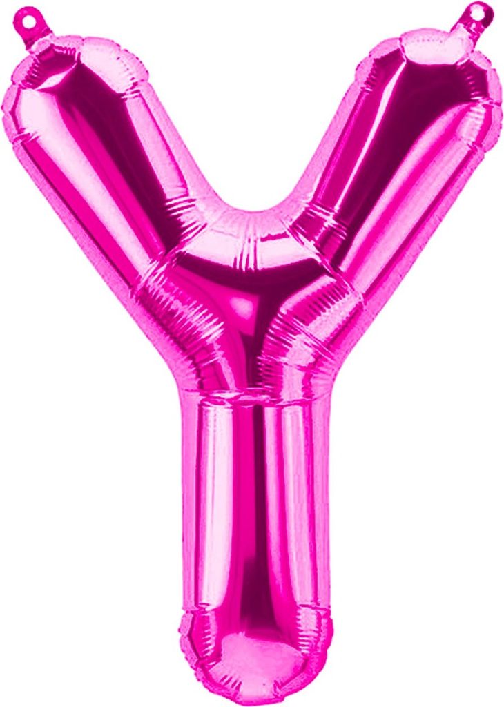 Folienballon Buchstabe Y, pink, ca. 40 cm, für Produktbild 
