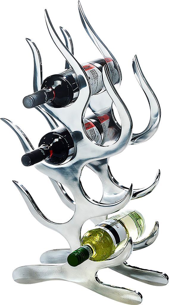 Kobolo Weinregal Flaschenhalter FLAME - Aluminium Metall Produktbild 