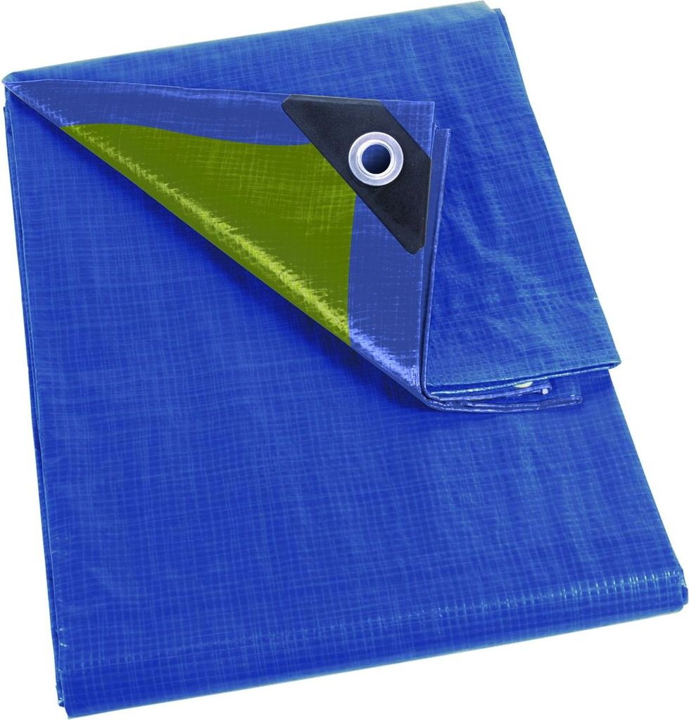 Velleman ABDECKPLANE - BLAU/KHAKI - STARK - 4 x 6 m