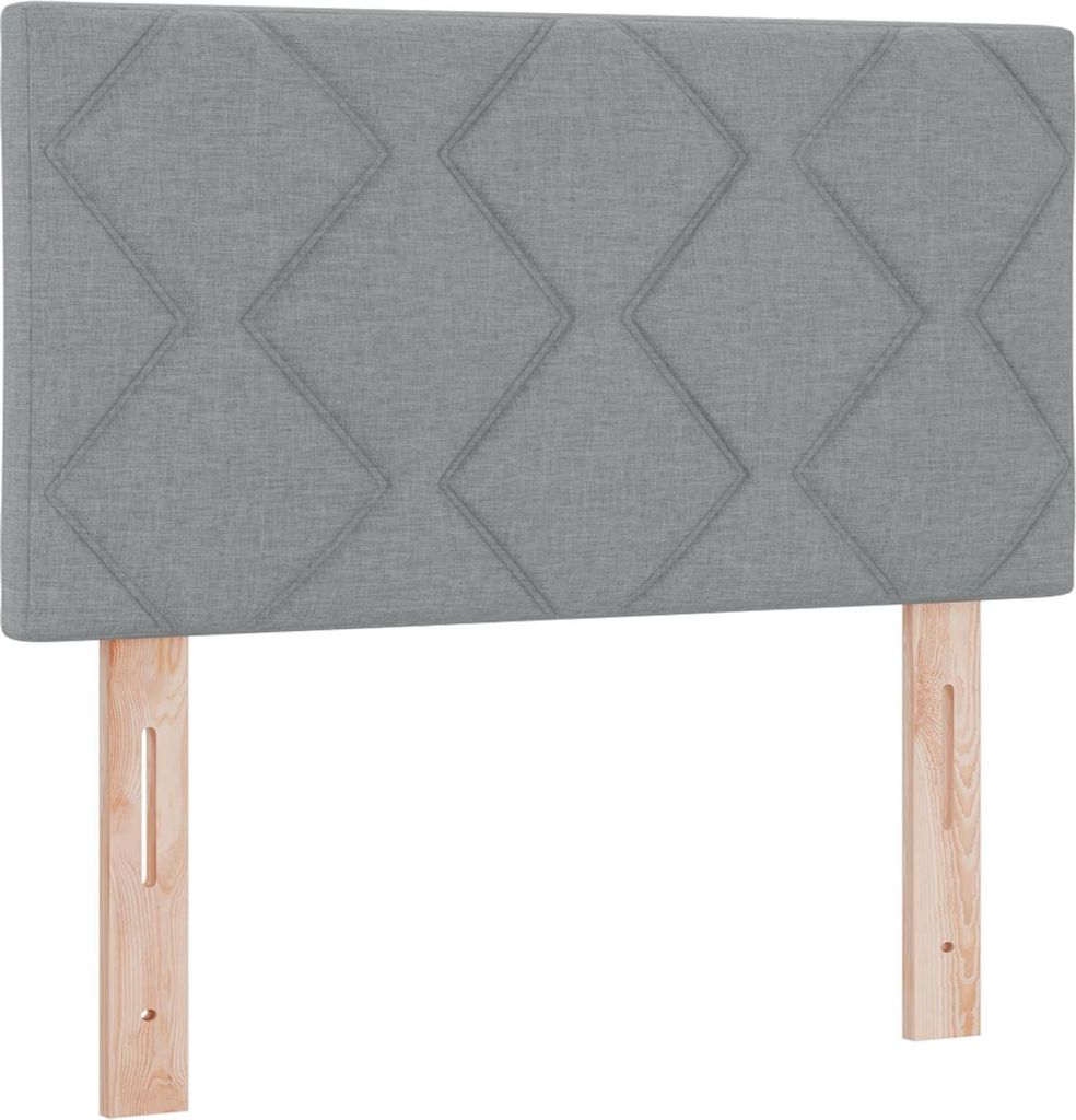 vidaXL LED Kopfteil Hellgrau 80 cm Stoff