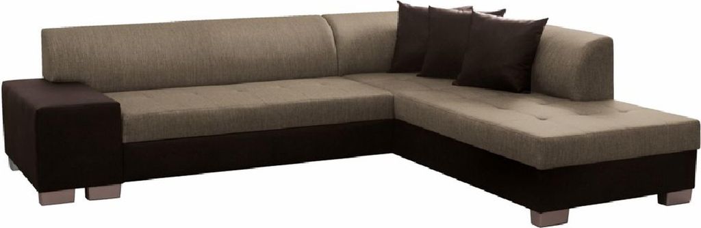 L-Form Designer Sofa mit Bettfunktion Wohnlandschaft Schlafsofa Ecksofa Couch