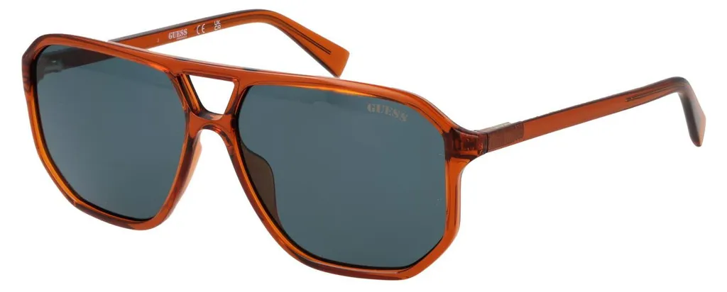 Lunettes de soleil Guess GU8276 44V Marron - Calibre 58 mm pour Homme