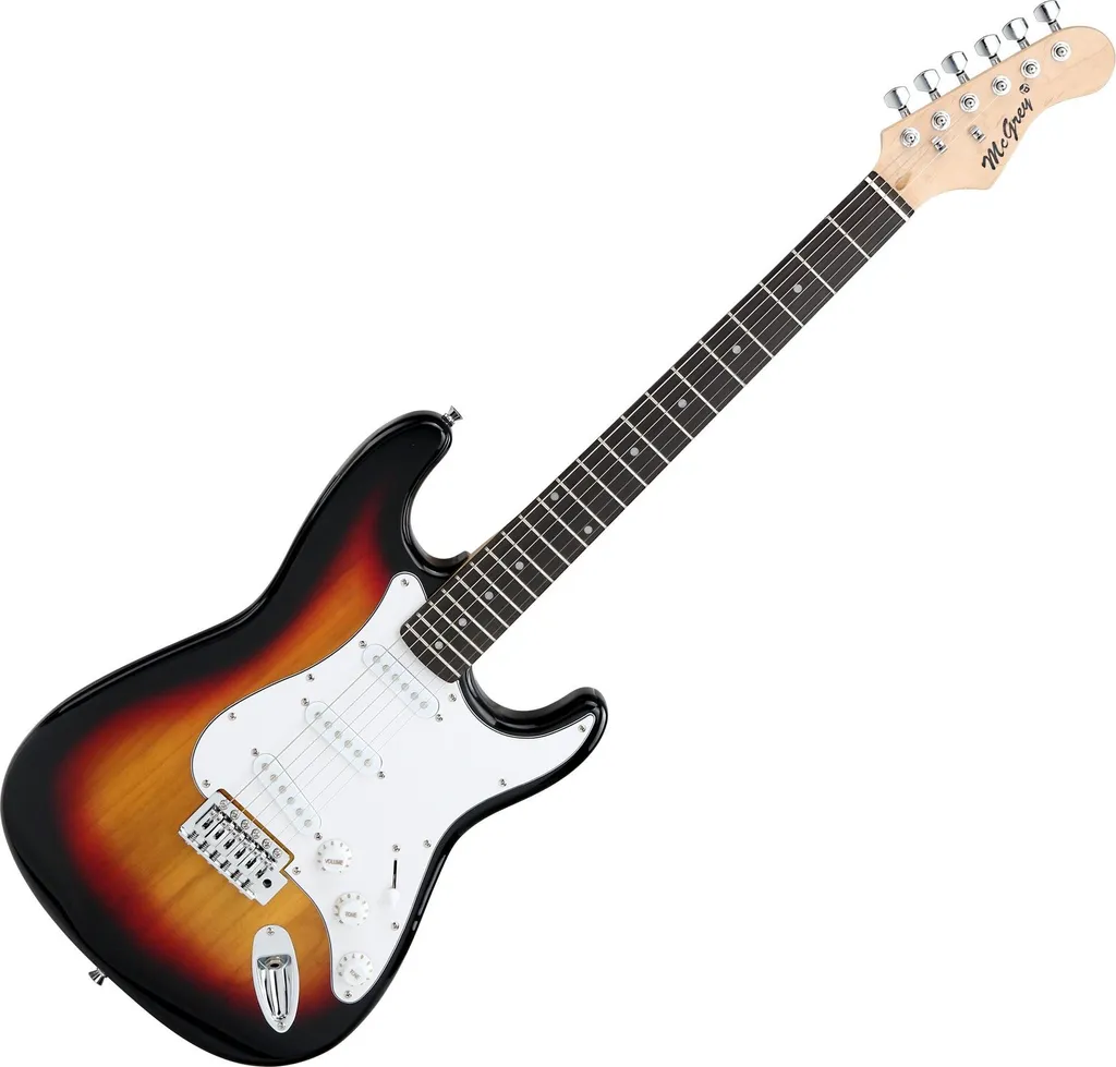 Guitare Électrique ST-Complete Sunburst avec 3 Micros Simple Bobinage