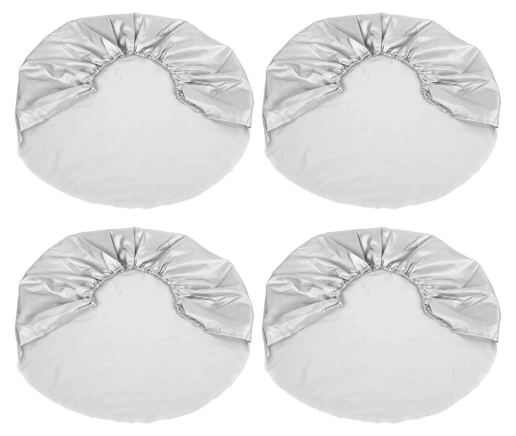 Reifenabdeckung für Wohnmobile 4 Stück 27-29 Zoll Polyesterfaser Silber Schutzabdeckung für Auto SUV Lkw Anhänger