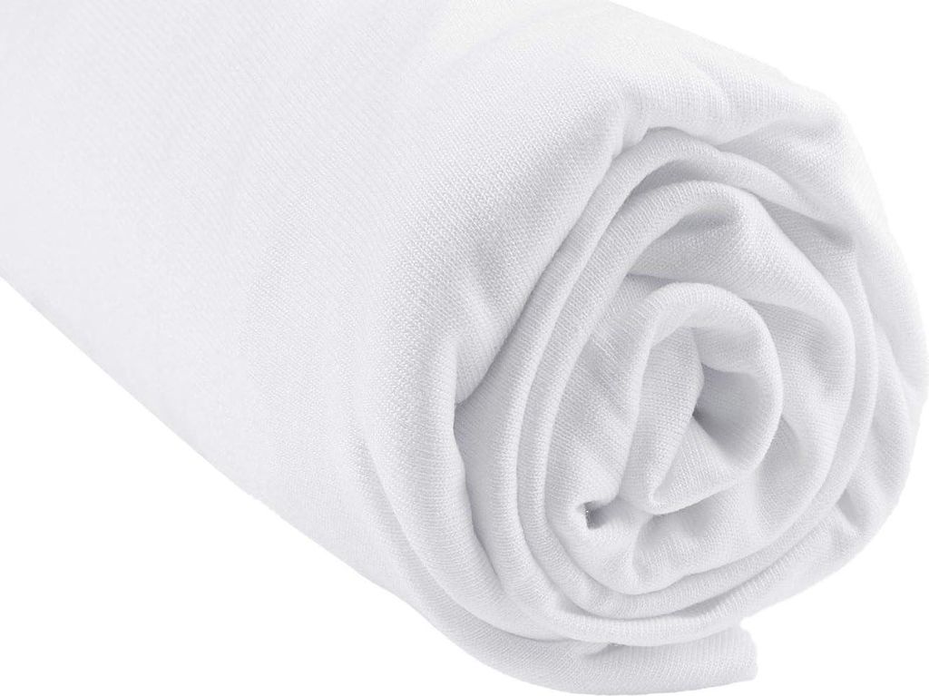 Spannbettlaken, 90 x 140 cm, für Kinderbett, mitwachsend, Juniorbett, dehnbar, Bambus, hypoallergen, Weiß, gesunder Schlaf, Marke Easy dor,