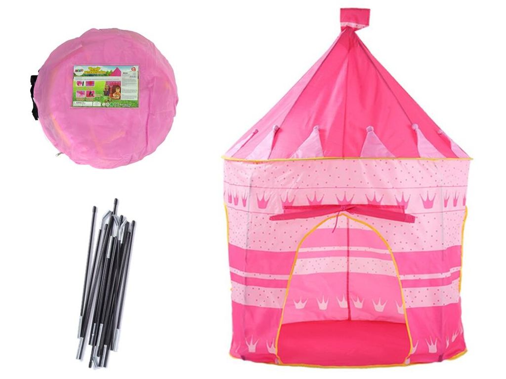 Zelt Princess Palace für Kindertuin Crown Pink