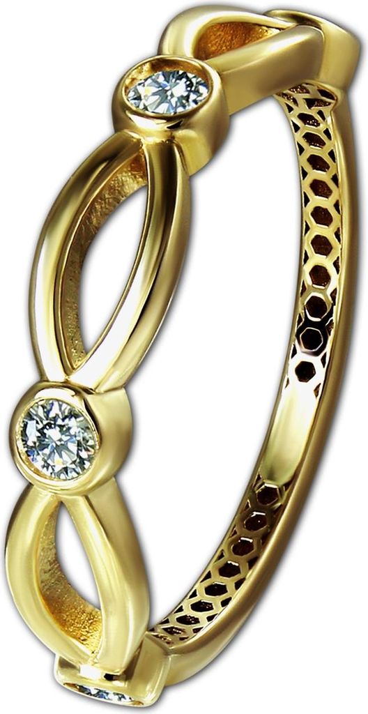 GoldDream Gold Ring Zirkonia Ranke Gr.60 333er Gelbgold GDR572Y60