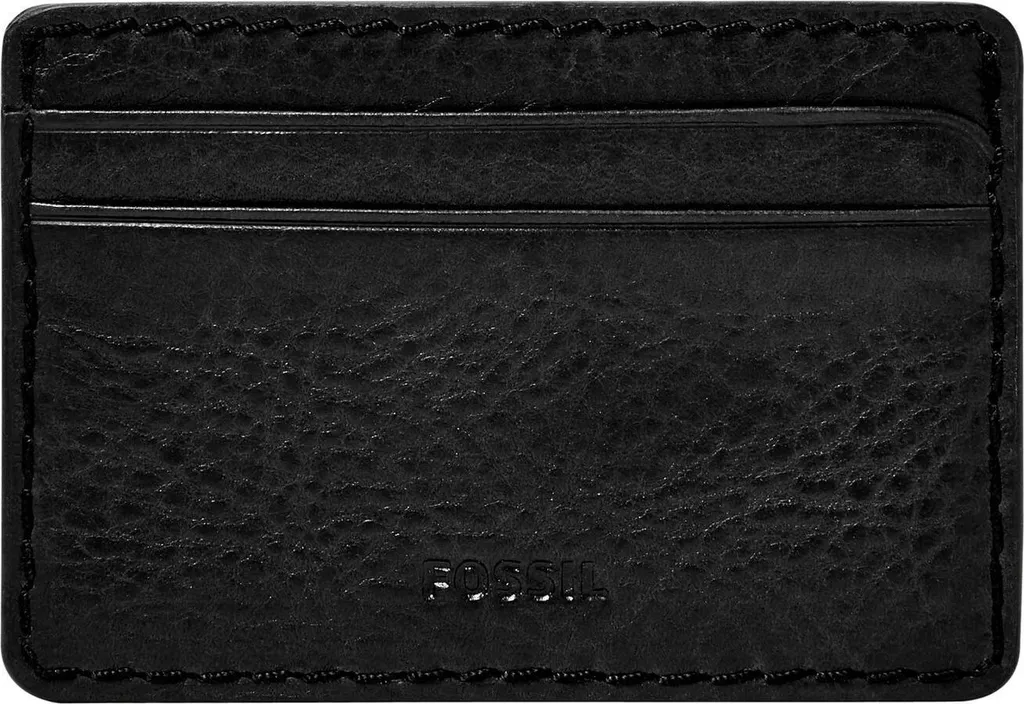 Fossil Beck Card Case Pelle Nera - Porta Carte Uomo Originale