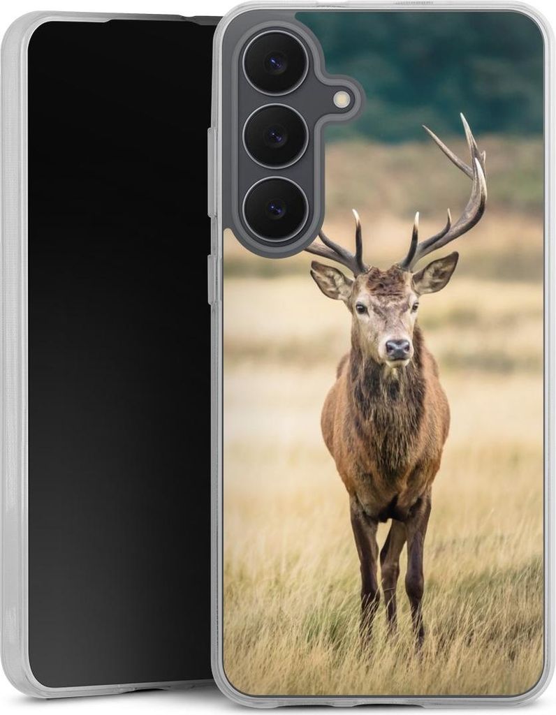 DeinDesign Handyhülle für Samsung Galaxy S25 FE Silikon Hülle Case Smartphone Schutzhülle Hirsch Wald Wiese